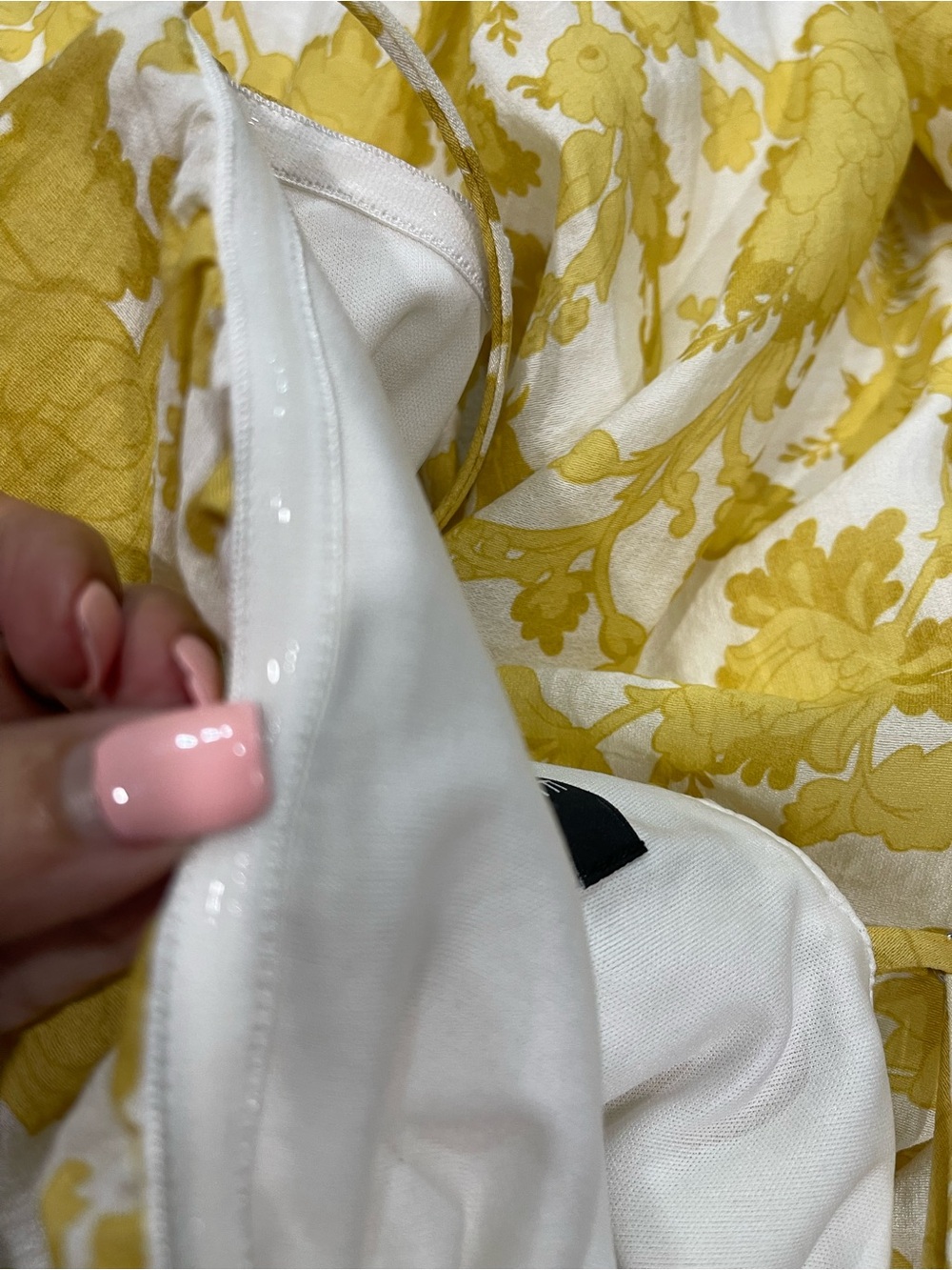 Fore Collection Yellow Floral Babydoll Mini Dress Size Large - Picture 11 of 14